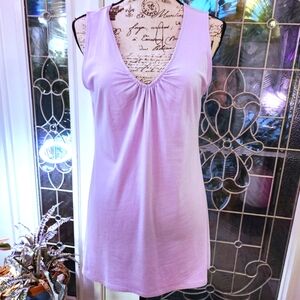 Soft Surroundings Sleeveless V-neck Tunic Lilac M